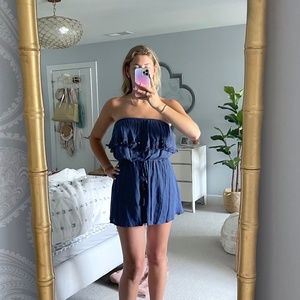 Blue Ocean Drive Strapless Dress